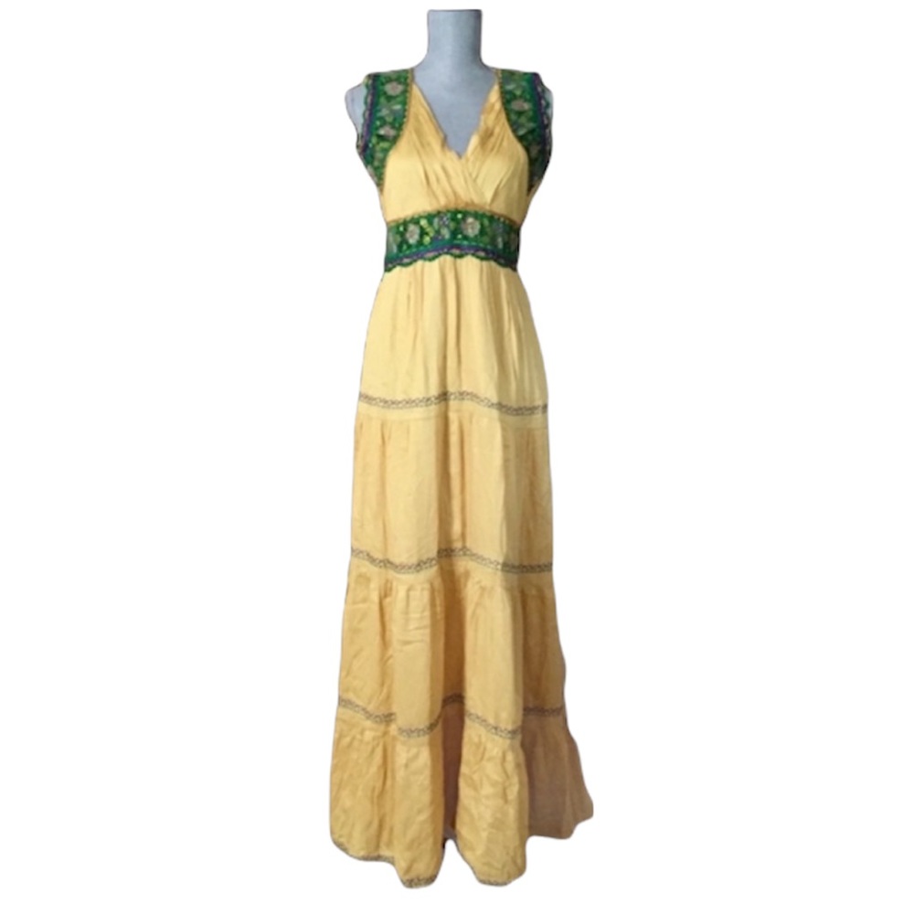 Yellow maxi dress, by Caramel. Sz 10